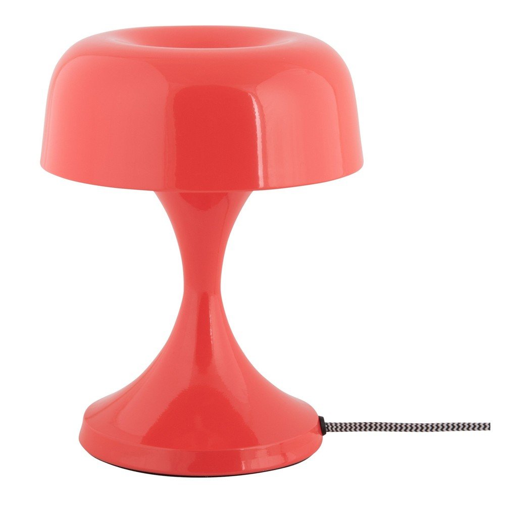 Czerwona metalowa lampa stołowa (wysokość 20 cm) Moda Retro – Leitmotiv