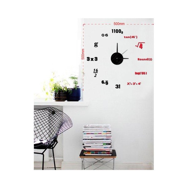 Zegar samoprzylepny Mauro Ferretti Math, ⌀ 50 cm-image-1