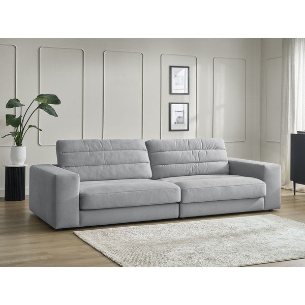 Jasnoszara aksamitna sofa 276 cm Sierra – Bobochic Paris-image-1