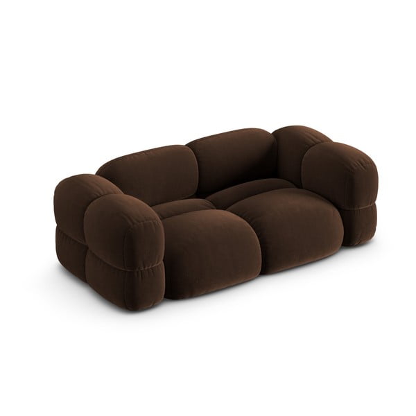 Ciemnobrązowa aksamitna sofa 210 cm Loretto – Cosmopolitan Design-image-3