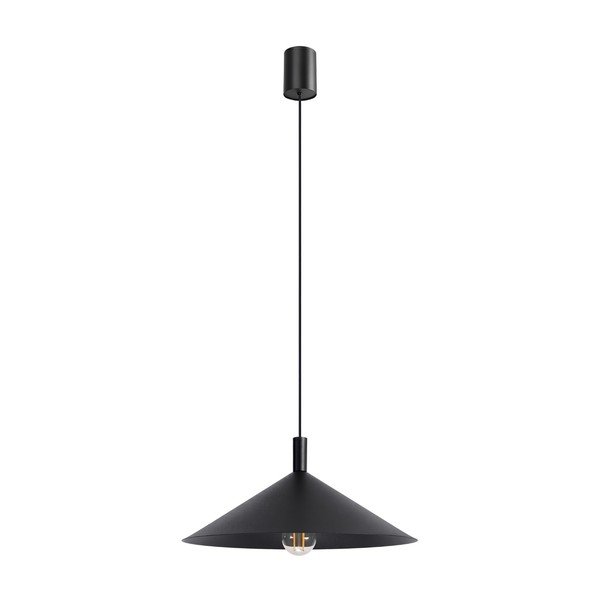 Czarna stalowa lampa wisząca ø 40 cm Zylo – Sollux