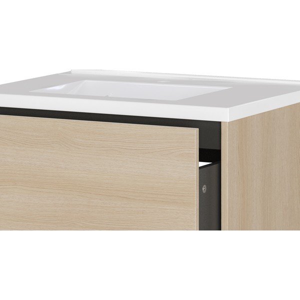 Biała wisząca szafka pod umywalkę z matowym wykończeniem 61x61 cm Bodera – Germania-image-4