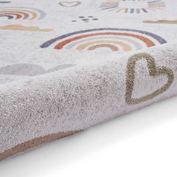 Kremowy dywan dziecięcy 80x150 cm Vida Kids Rainbow – Think Rugs-image-4