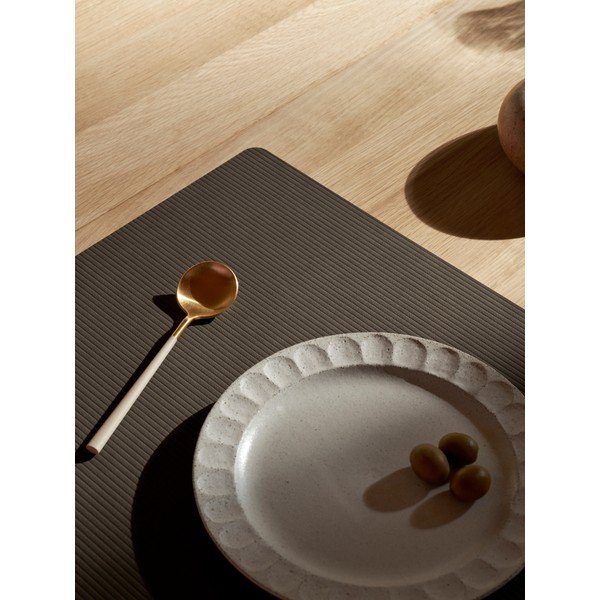 Mata stołowa ze skóry ekologicznej 35x45 cm Square L Corduroy – LIND DNA-image-1