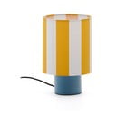 Żółto-niebieska lampa stołowa z tekstylnym kloszem (wysokość 25 cm) Ciral – Kave Home