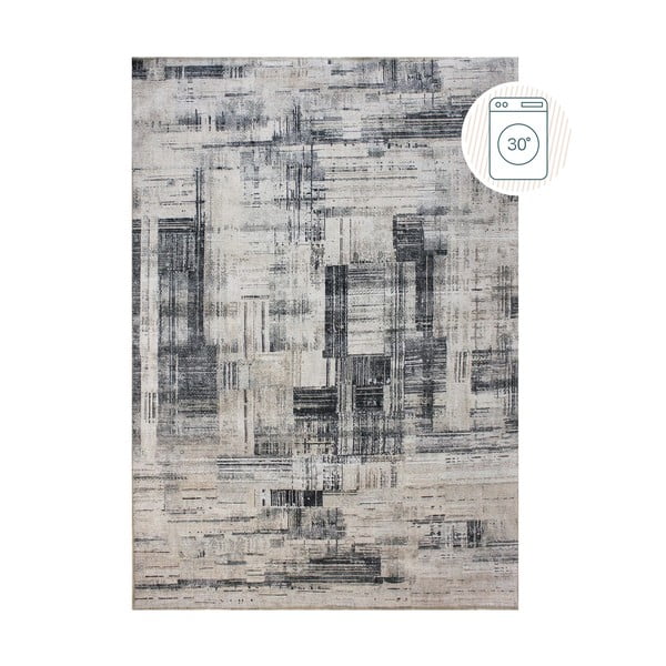 Szary dywan odpowiedni do prania 190x290 cm Silas Abstract – Flair Rugs