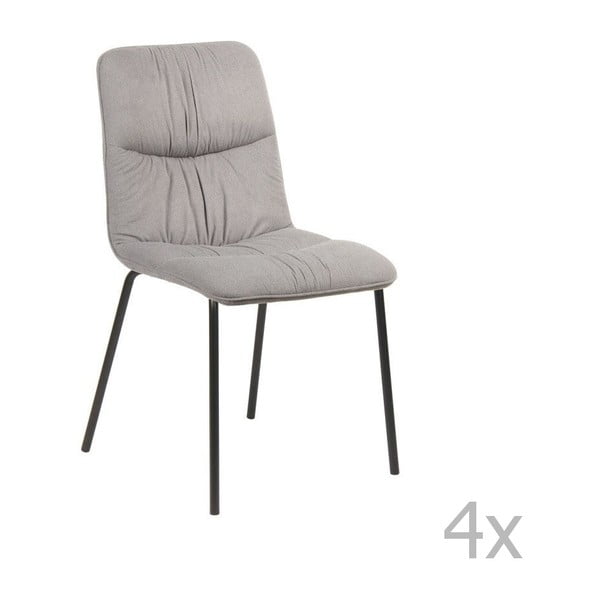 Zestaw 4 szarych krzeseł Design Twist Cerlak