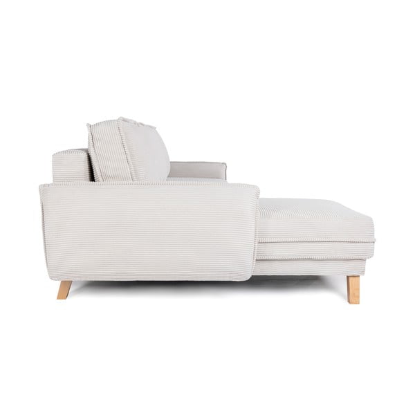 Beżowy sztruksowy rozkładany narożnik (z przestawnym narożnikiem) Tori – Bonami Selection-image-3