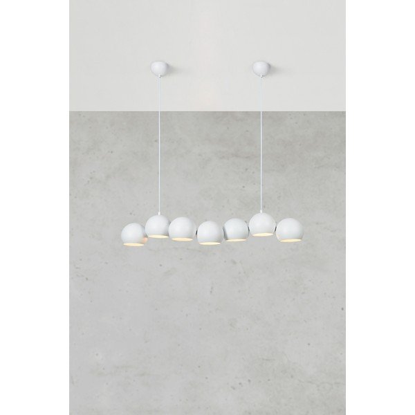 Biała lampa wisząca z metalowym kloszem Cupolo – Markslöjd-image-4