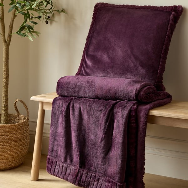 Poduszka dekoracyjna z mikropluszu 55x55 cm Velvet and Faux Fur – Catherine Lansfield-image-3