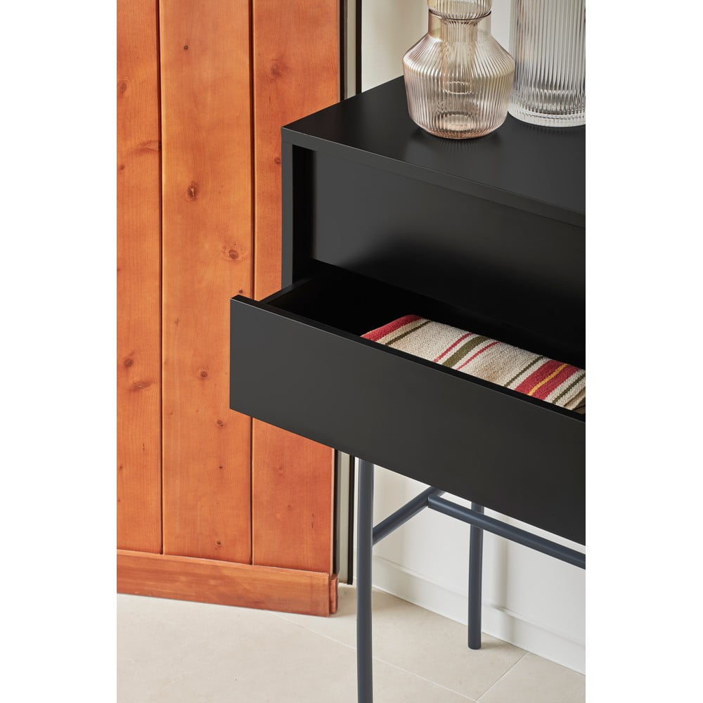 Czarno-antracytowa konsola 35x110 cm Nube – Teulat (zdjęcie 9)