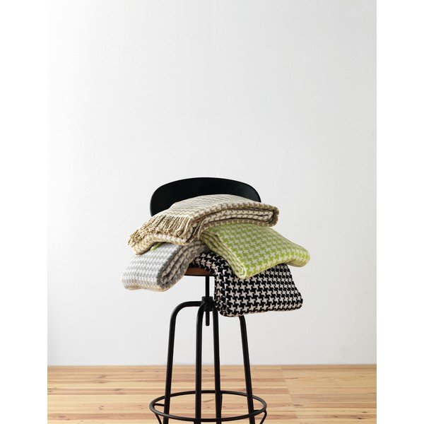 Czarno-biały pled w pepitkę Euromant Pearls, 140x180 cm-image-2