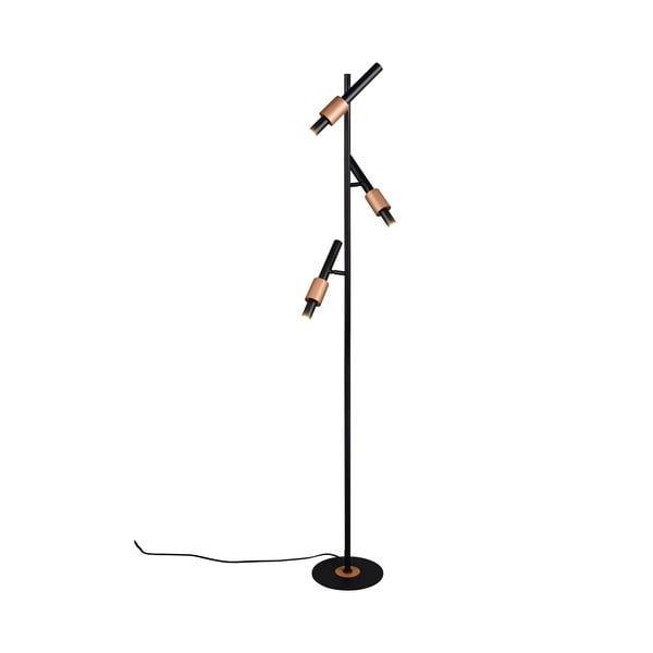 Lampa stojąca LED w czarno-brązowym kolorze (wysokość 150 cm) Ikaris – Trio Select-image-4