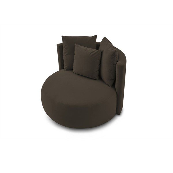 Brązowy aksamitny fotel Cesar – Bobochic Paris-image-4