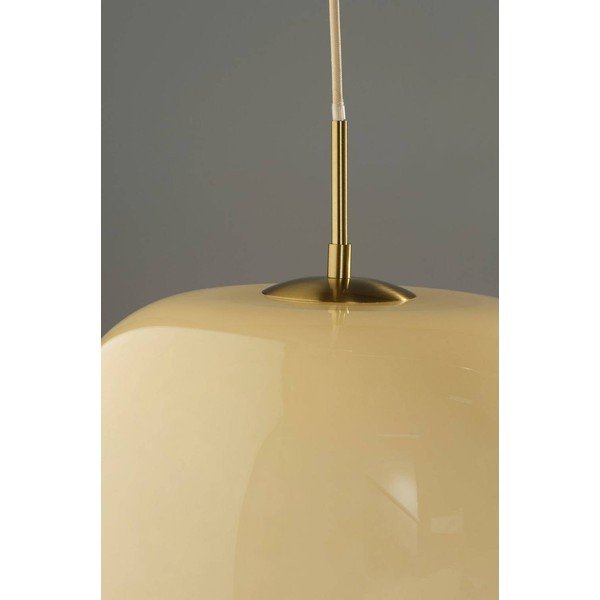 Kremowa/w kolorze mosiądzu szklana lampa wisząca ze ściemniaczem ø 35 cm Artut – Jotex-image-3