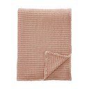 Szaroróżowy bawełniany koc 150x200 cm Jaipur Chunky Waffle – Pineapple Elephant