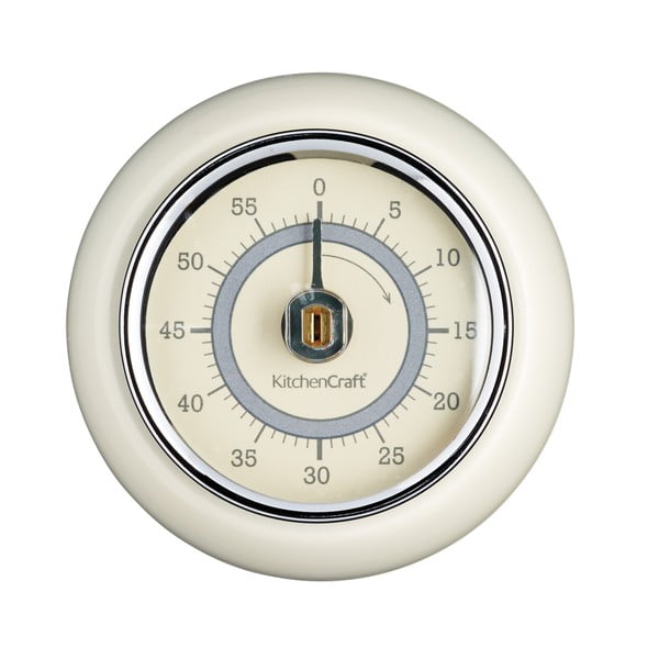 Magnetyczny minutnik w kremowym kolorze Kitchen Craft Living Nostalgia, ⌀ 7,5 cm