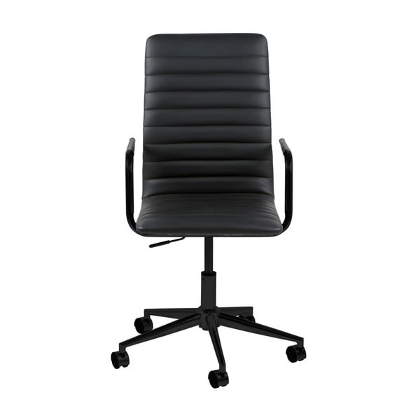 Czarne krzesło biurowe na kółkach Actona Wislow-image-2