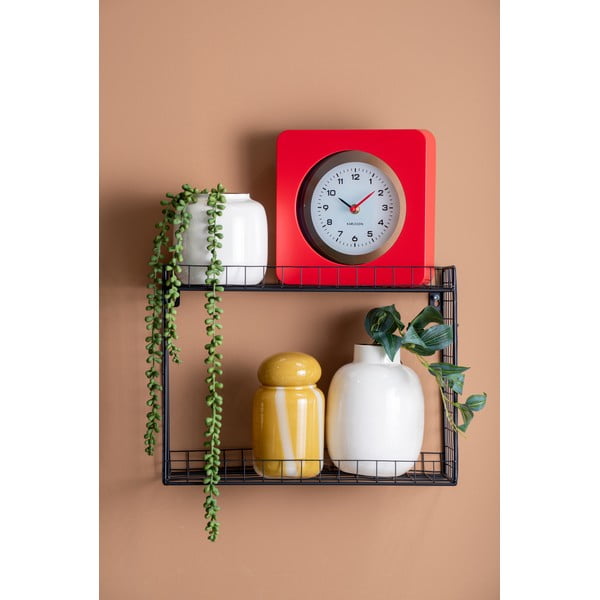 Czarna wielopoziomowa stalowa półka 40 cm Reja – PT LIVING-image-1