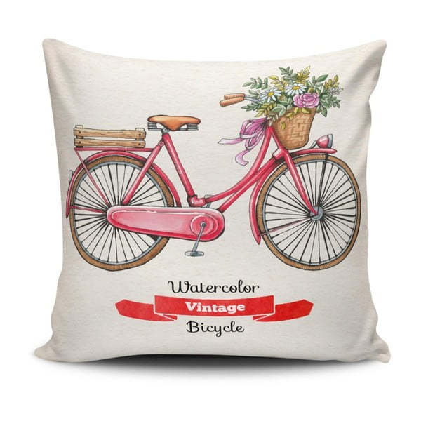 Poduszka z domieszką bawełny Cushion Love Bycicle, 45x45 cm
