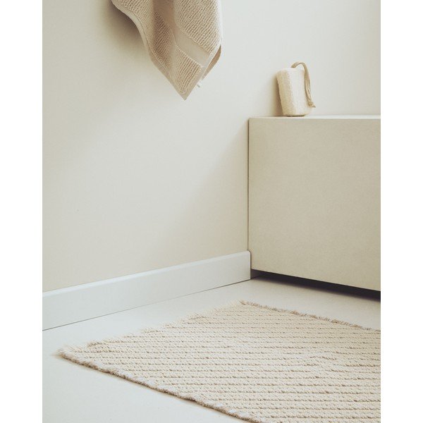 Beżowy dywanik łazienkowy 50x70 cm Janu – Kave Home-image-1