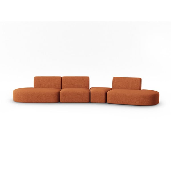 Pomarańczowa sofa 412 cm Shane – Micadoni Home