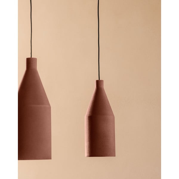 Lampa wisząca w kolorze terakoty z metalowym kloszem ø 15 cm Peralta – Kave Home-image-2