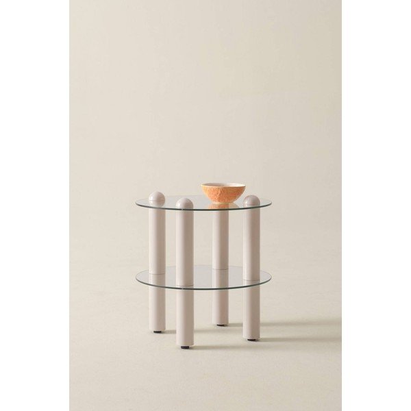 Szklany okrągły stolik ø 48 cm Egan – Jotex-image-1