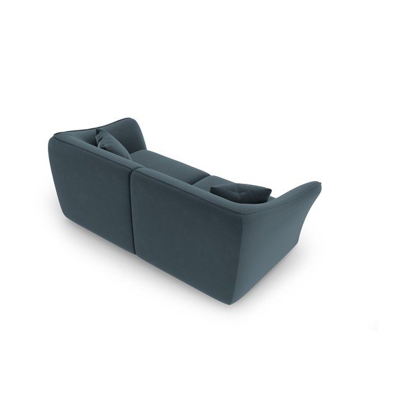 Niebieska aksamitna sofa 206 cm Tokyo – Cosmopolitan Design-image-3