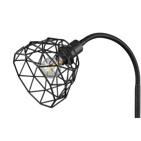 Czarna lampa stojąca z metalowym kloszem (wys. 180 cm) Haval – Trio-image-3