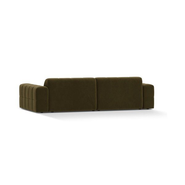 Aksamitna sofa w kolorze khaki 252 cm Chicago – Cosmopolitan Design-image-2