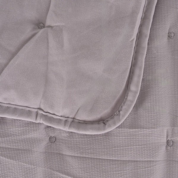 Szara narzuta pikowana 230x280 cm – Ixia-image-1