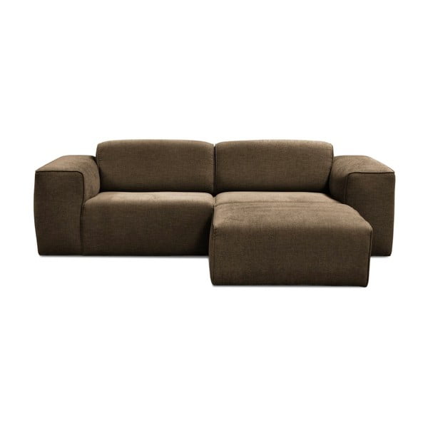 Jasnobrązowa sofa 3-osobowaz pufem Cosmopolitan Design Phoenix