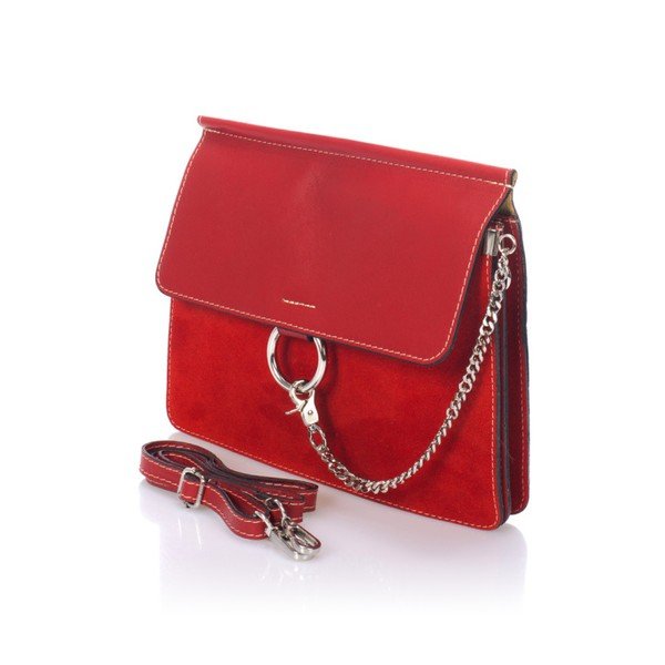 Czerwona torebka skórzana Markese Staia-image-2