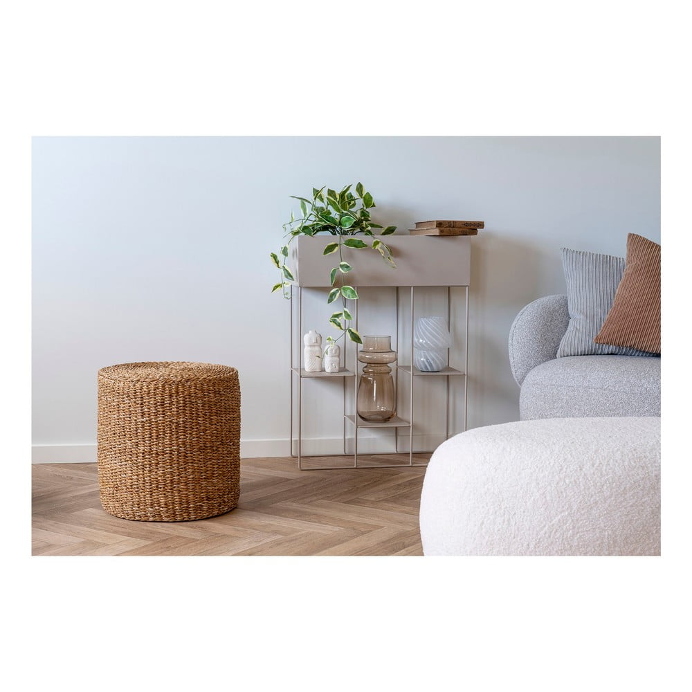 Pleciony puf w naturalnym kolorze Rivera – House Nordic (zdjęcie 4)