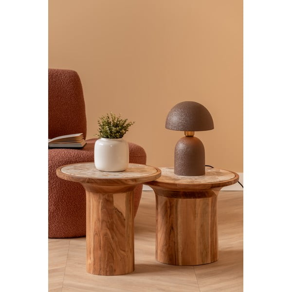 Okrągły stolik z litego drewna mango ø 45 cm Tubo – Leitmotiv-image-1