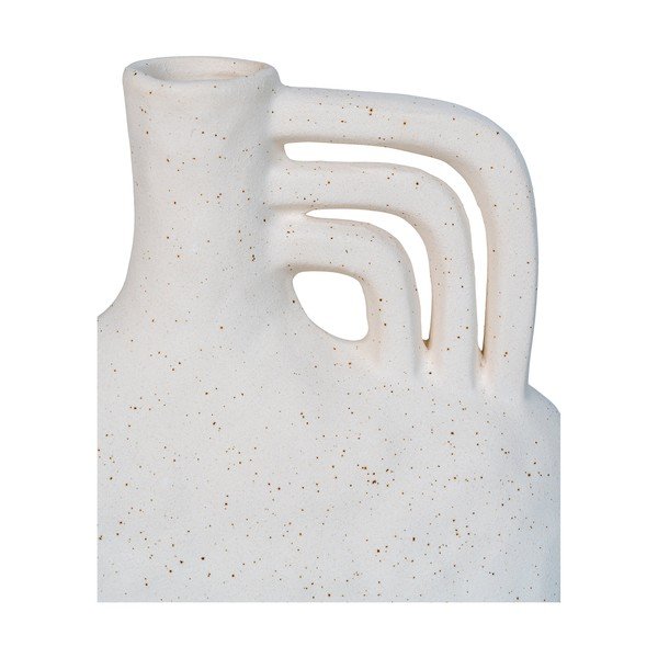 Kremowy ceramiczny wazon (wysokość 19,5 cm) – House Nordic-image-4