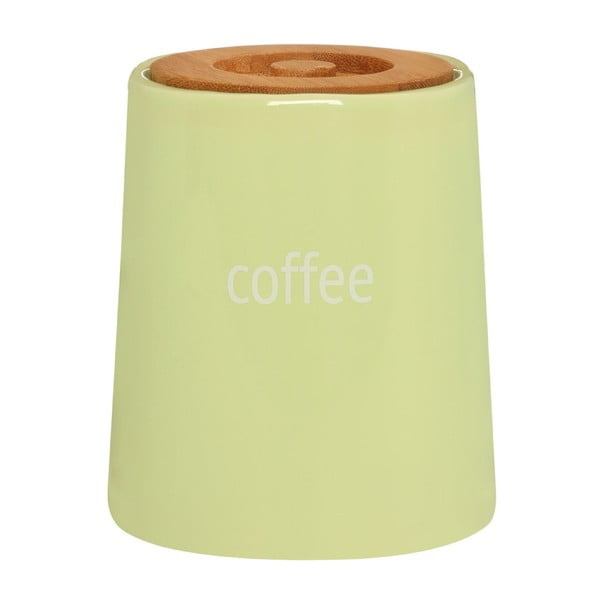 Zielony pojemnik na kawę z bambusowym wieczkiem Premier Housewares Fletcher, 800 ml