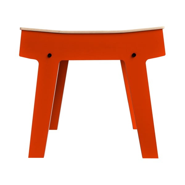 Pomarańczowy stolik/stołek ze schowkiem rform Pi