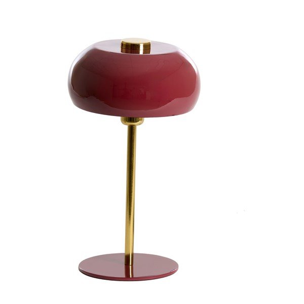 Bordowa lampa stołowa z metalowym kloszem (wysokość 40 cm) Surin – Light & Living-image-3