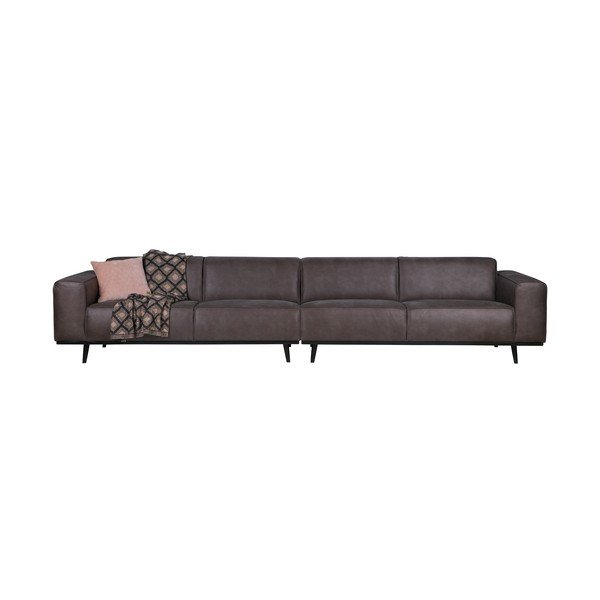 Szara aksamitna sofa BePureHome Statement, 372 cm-image-2