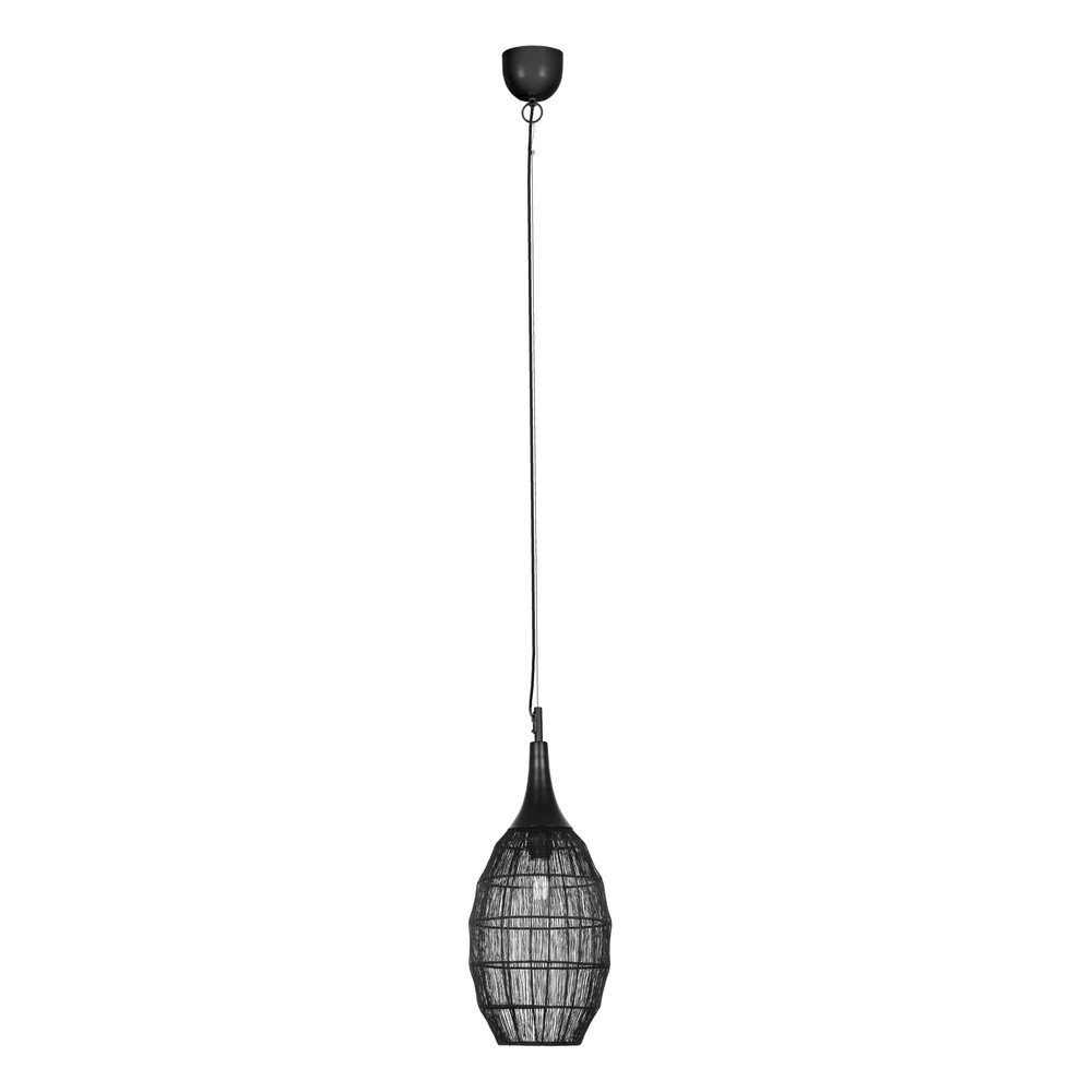 Lampa wisząca w kolorze matowej czerni z metalowym kloszem Soraya – Trio