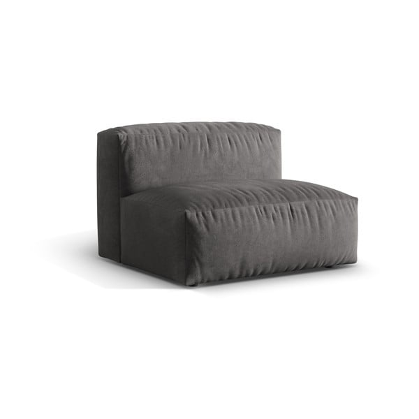 Szary aksamitny moduł sofy (moduł środkowy) Martina – Micadoni -image-1