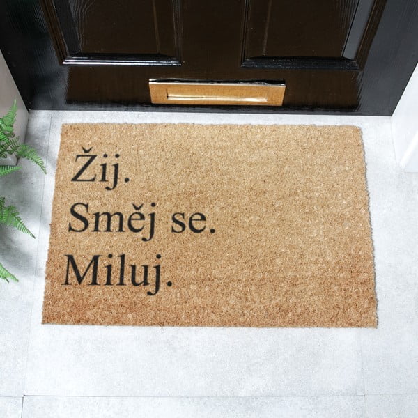 Wycieraczka z włókna kokosowego 40x60 cm Žij a Miluj – Artsy Doormats-image-2