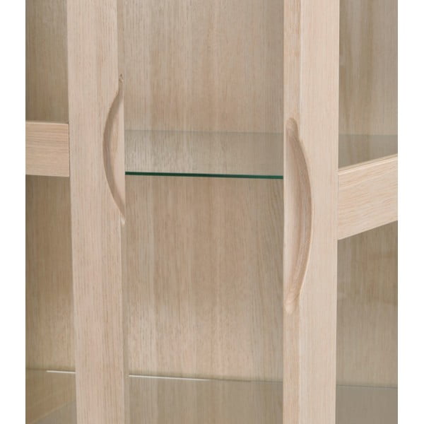 Naturalna witryna z litego drewna dębowego 82x185 cm Filippa – Rowico-image-1