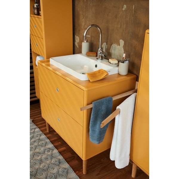 Żółta szafka z umywalką bez baterii 80x62 cm Color Bath – Tom Tailor for Tenzo-image-1