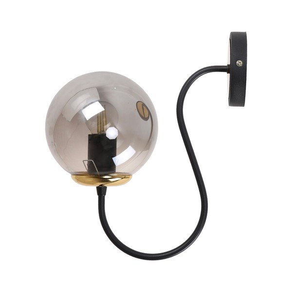 Czarno-szary kinkiet ø 15 cm Oslo – Squid Lighting