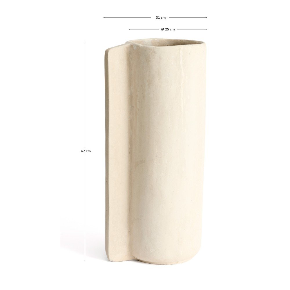 Kremowy wysoki wazon z papier mâché (wysokość 67 cm) Mireni – Kave Home (zdjęcie 5)