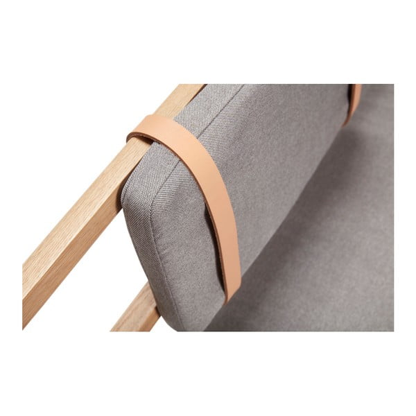 Ławka z poduszką Hübsch Oak Bench-image-1