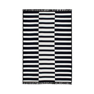 Czarny-biały dywan dwustronny Poros, 80x150 cm